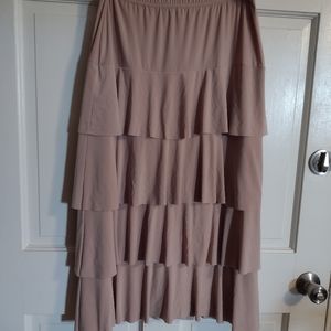 Tan Ruffle Skirt